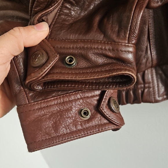Brown Leather Jacket - Picture 4 of 9